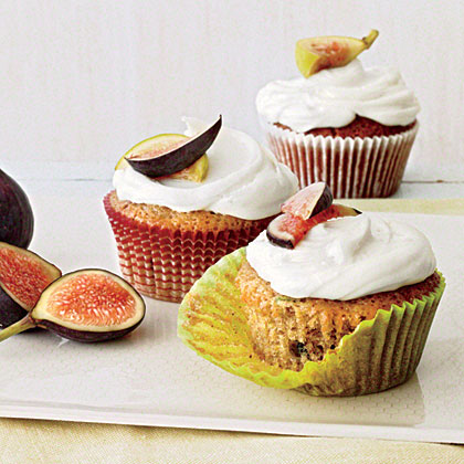 Green Tomato and Fig Cupcakes