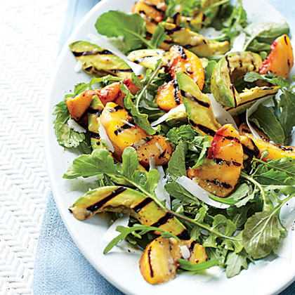 Grilled Peach-and-Avocado Salad 