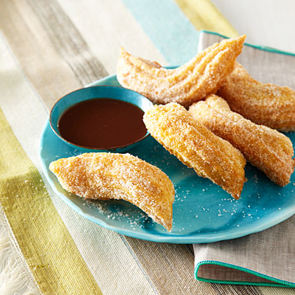 Citrus-and-Spice Churros with Mocha Sauce