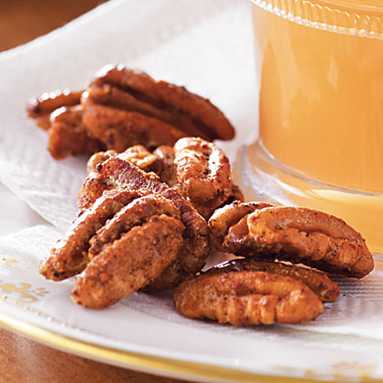 Spicy Smoked Pecans with Bacon Salt 