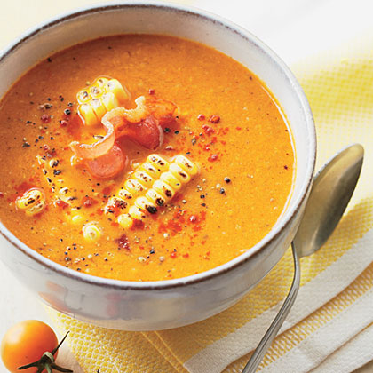 Roasted Tomato-and-Corn Soup 