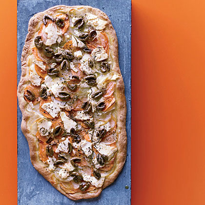 Two-Potato Flatbread with Olives and Feta 