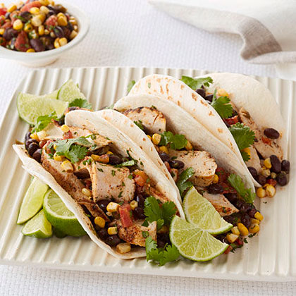 Chicken Tacos with Corn Salsa 