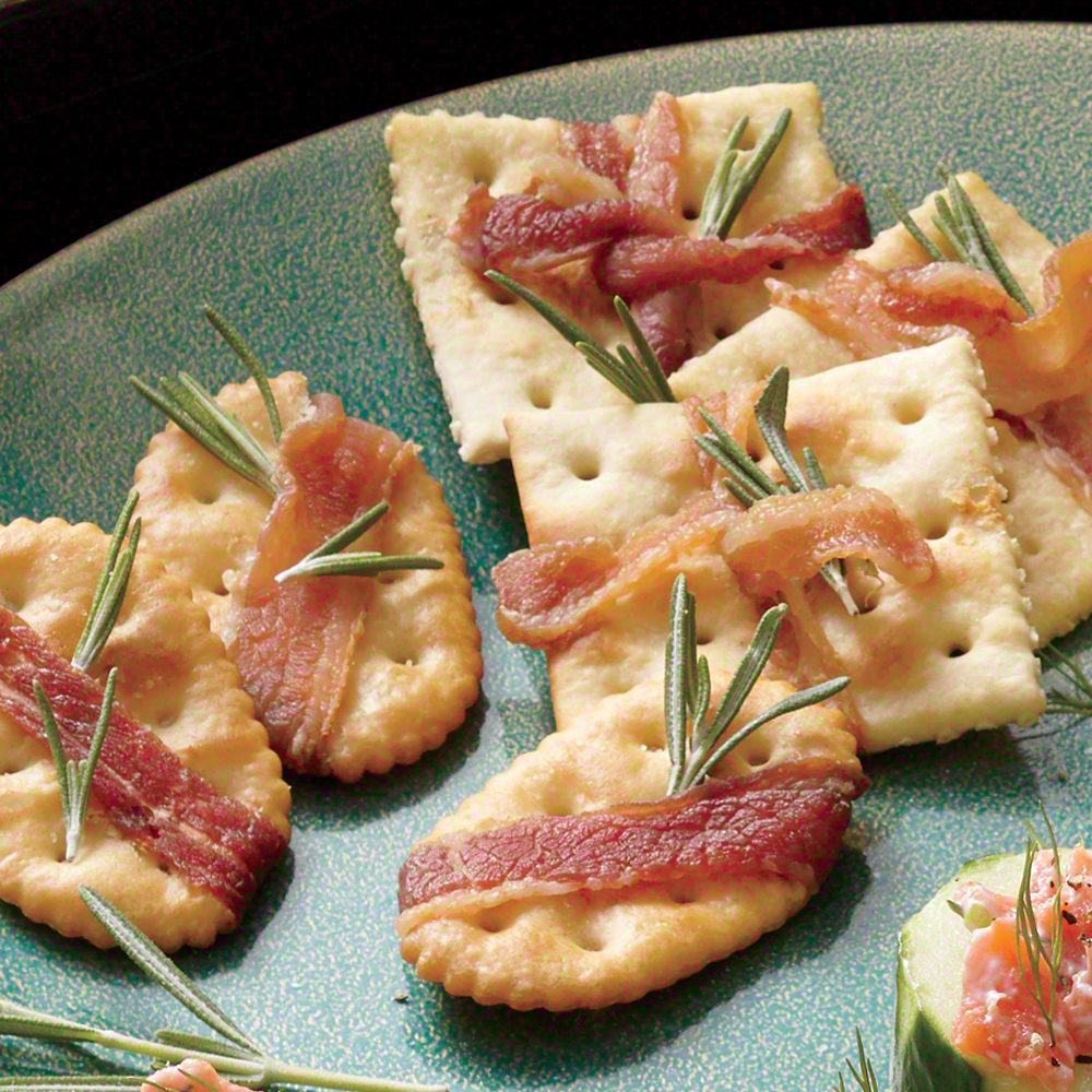 Savory Crisps with Bacon and Rosemary