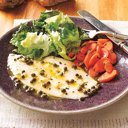 Baked Flounder with Herb-Caper Butter 