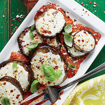 Grilled Eggplant Parmesan with Grilled Tomato Marinara