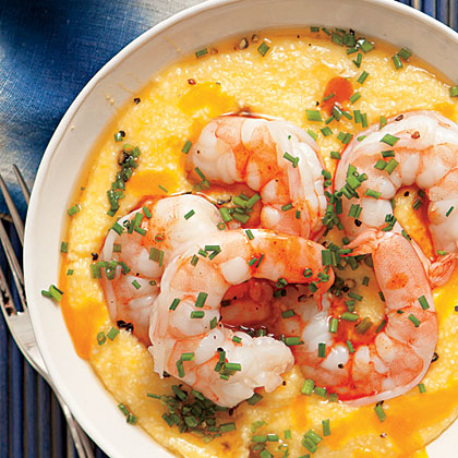 Cheesy Grits with Shrimp