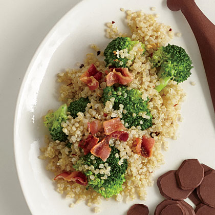 Quinoa with Broccoli and Bacon 