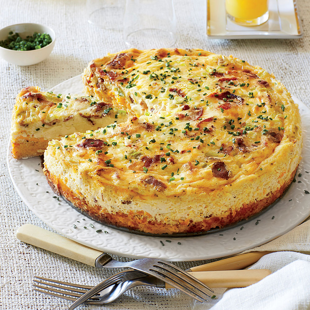 Bacon-and-Cheddar Grits Quiche