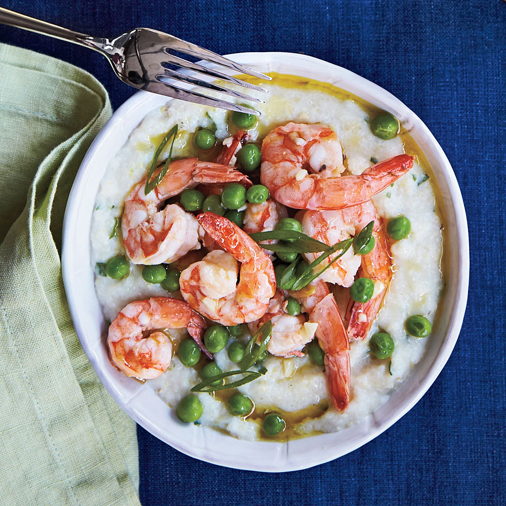 Shrimp with Goat Cheese Grits