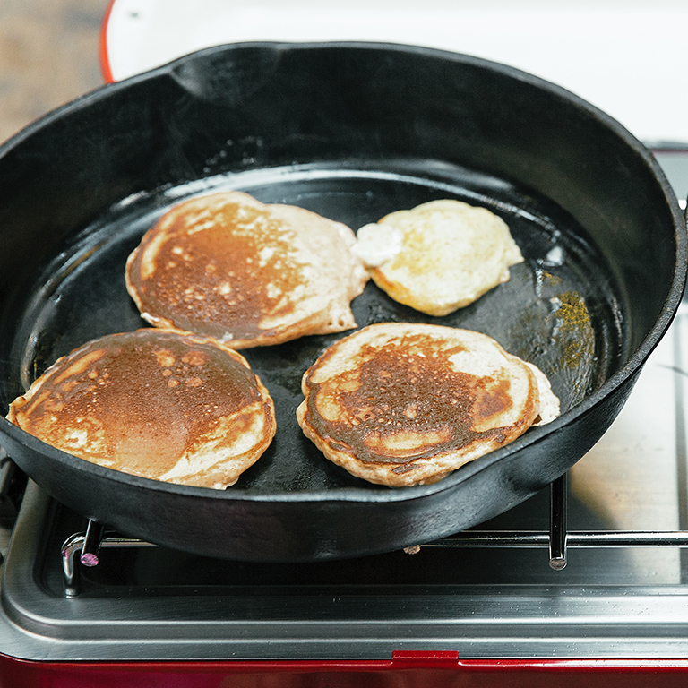 Whole-Grain Lemon-Buttermilk Pancakes with Strawberries