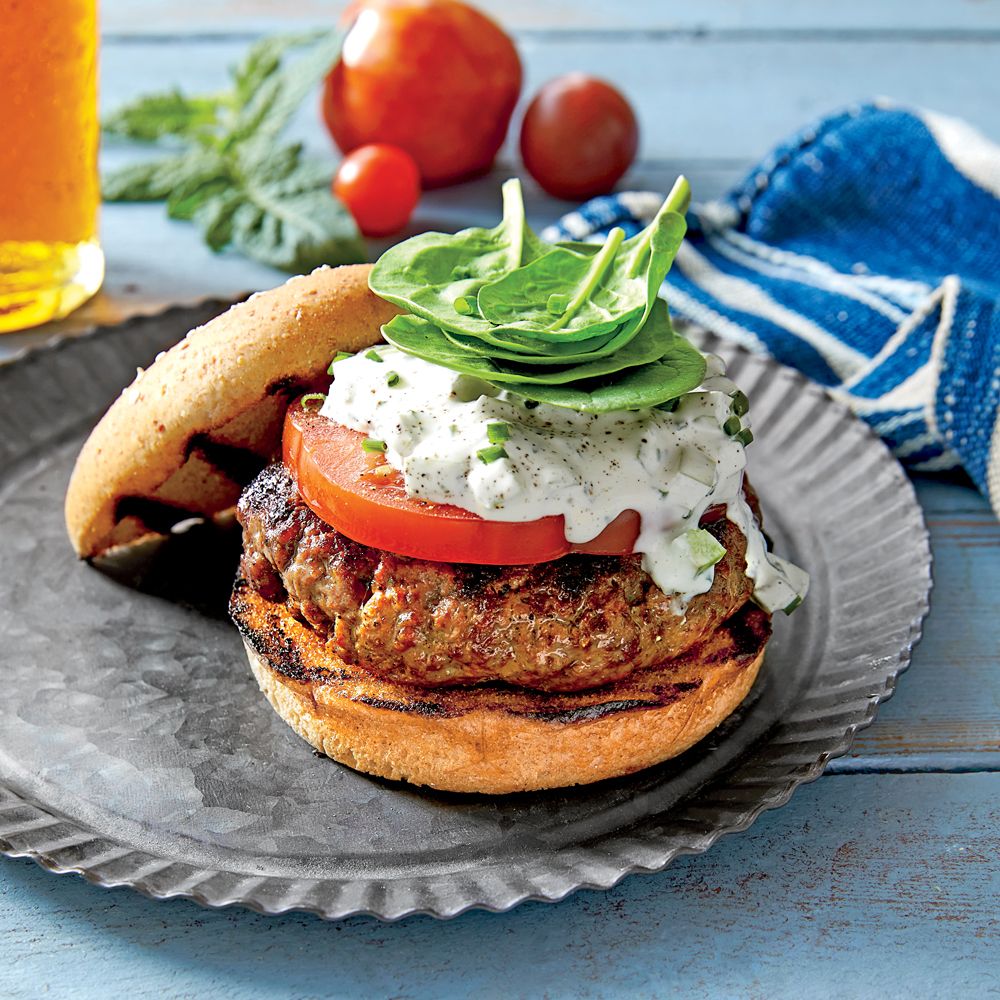 Burgers with Green Tomato Mayonnaise