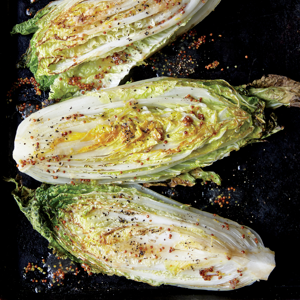 Sweet and Sour Roasted Napa Cabbage Wedges 