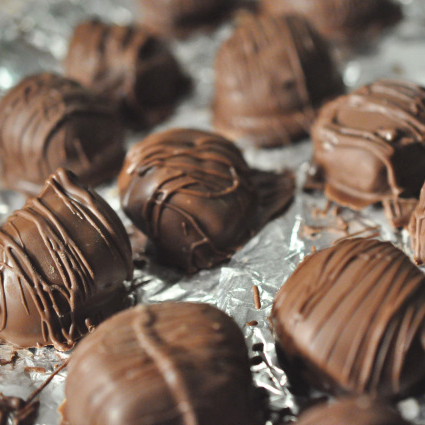 No Bake Chocolate Covered Peanut Butter Balls
