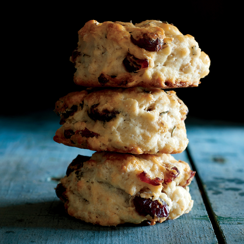 Nana's Rosemary Biscuits with Cranberries