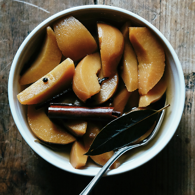 Spiced Pickled Quinces