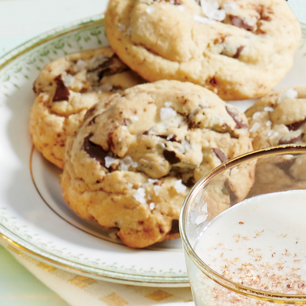 Browned Butter & Chocolate Chunk Cookies with Flake Salt
