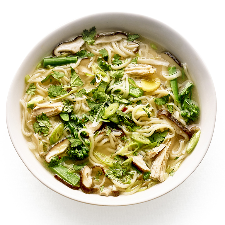 Take-Two Turkey Noodle Soup with Ginger and Chile