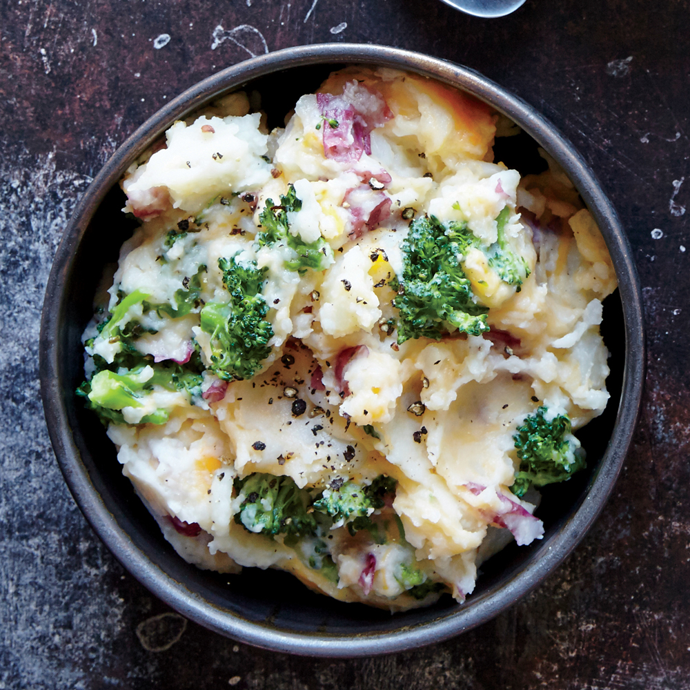 Broccoli and Cheddar Mashed Potatoes 