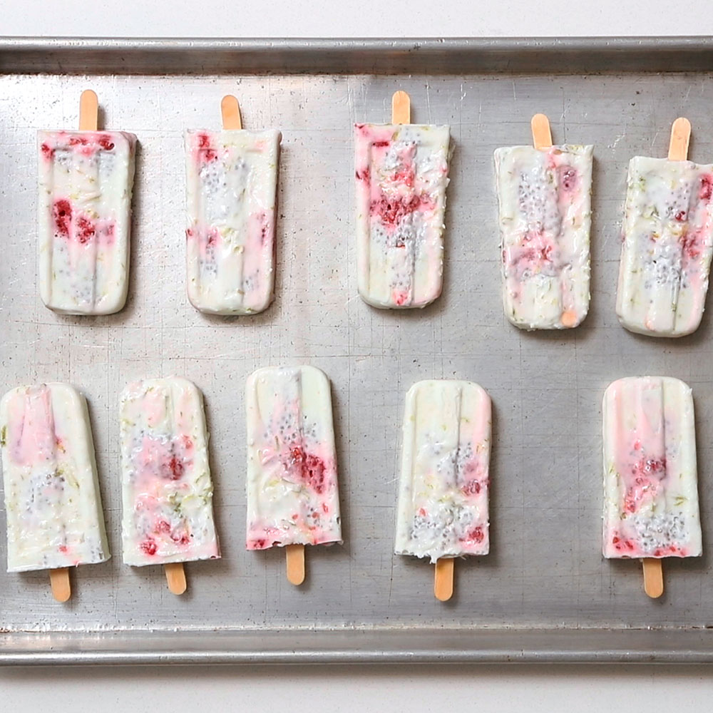 Coconut Lime Chia Pudding Pops 