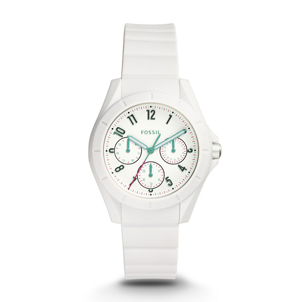 POPTASTIC SPORT MULTIFUNCTION WHITE SILICONE WATCH
