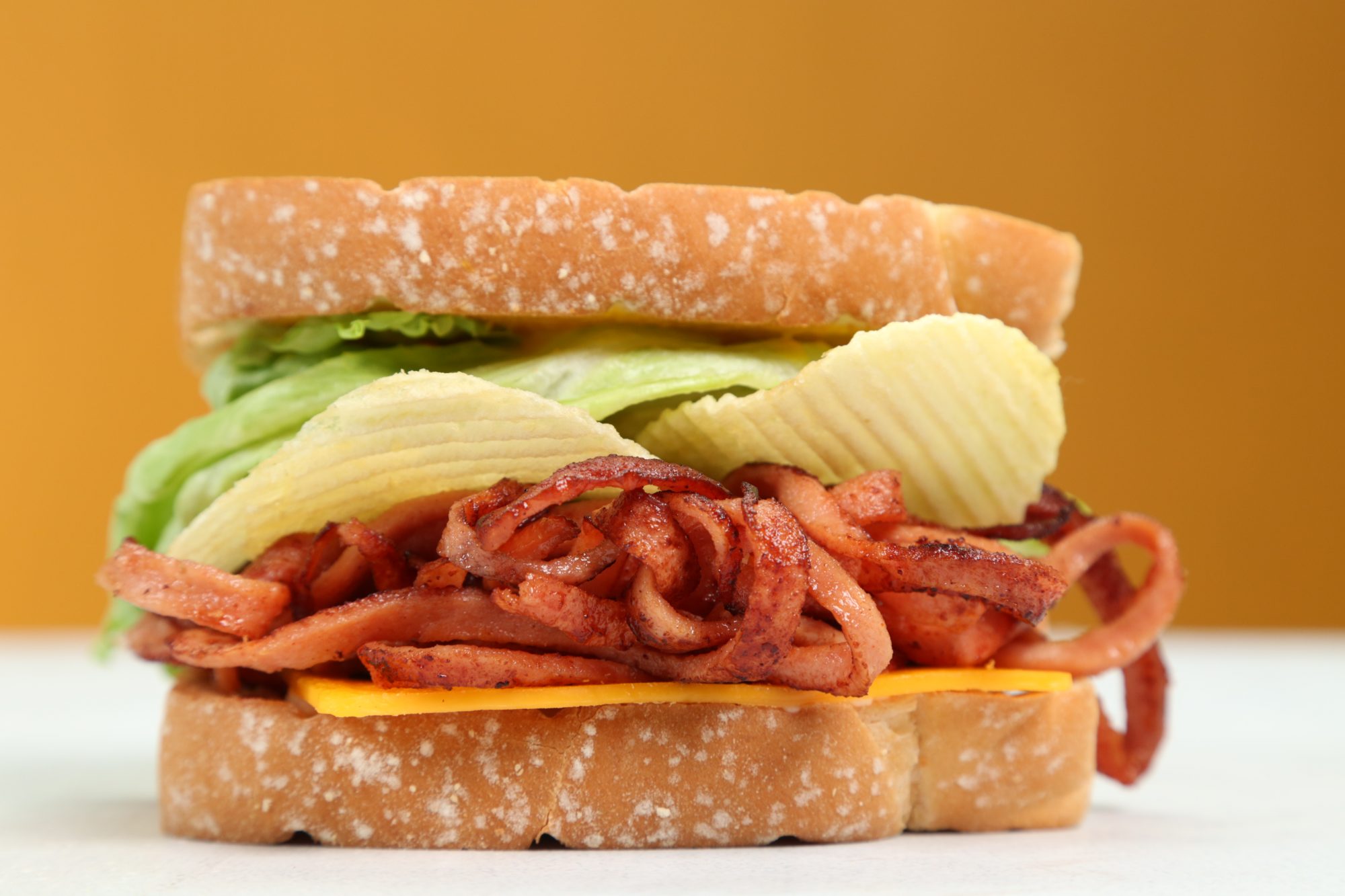 Spiralized Fried Bologna Sandwich image