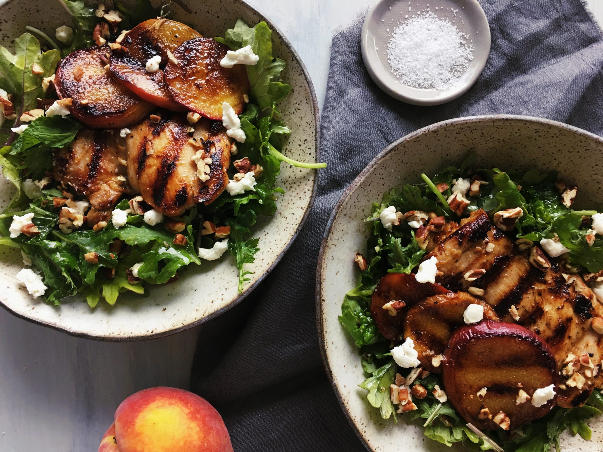 Ginger-Lime Chicken Thighs with Peaches