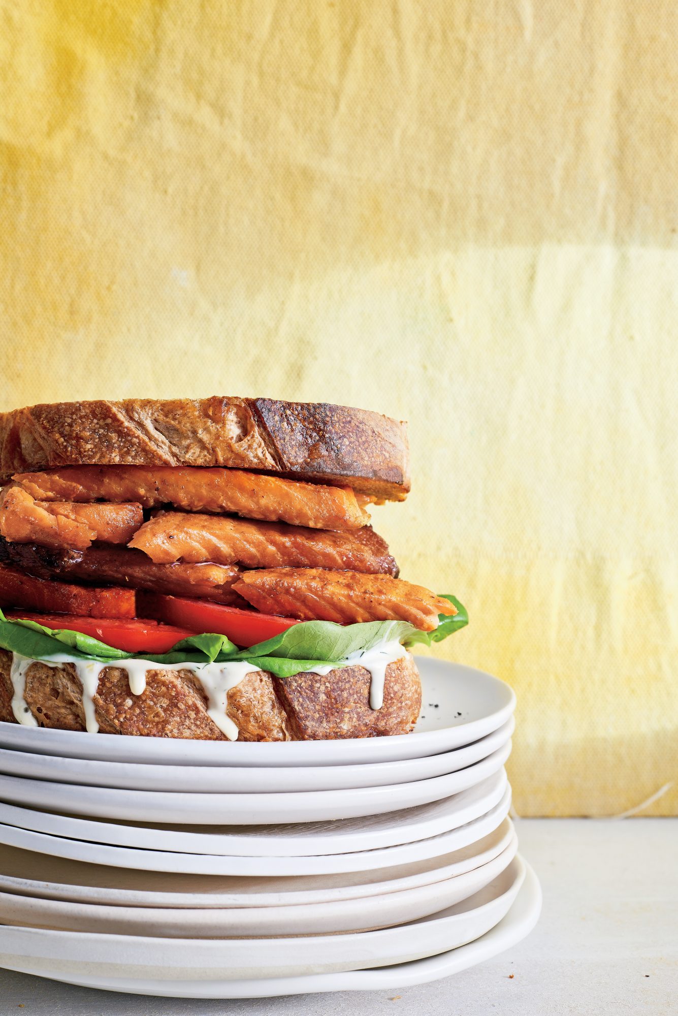 cl-Salmon-Belly BLT with Lemon-Black Pepper Mayo