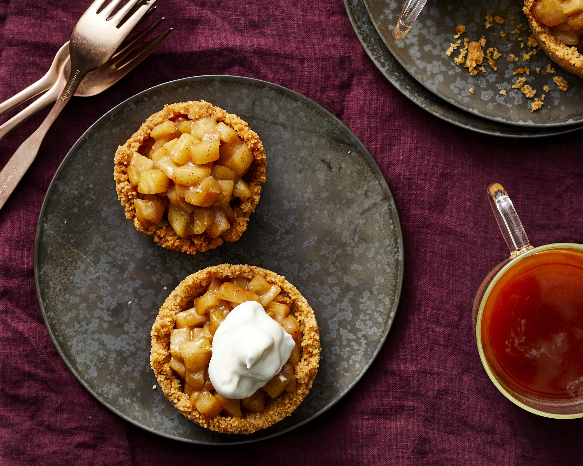 Mini Apple Pies with Whipped Mascarpone 
