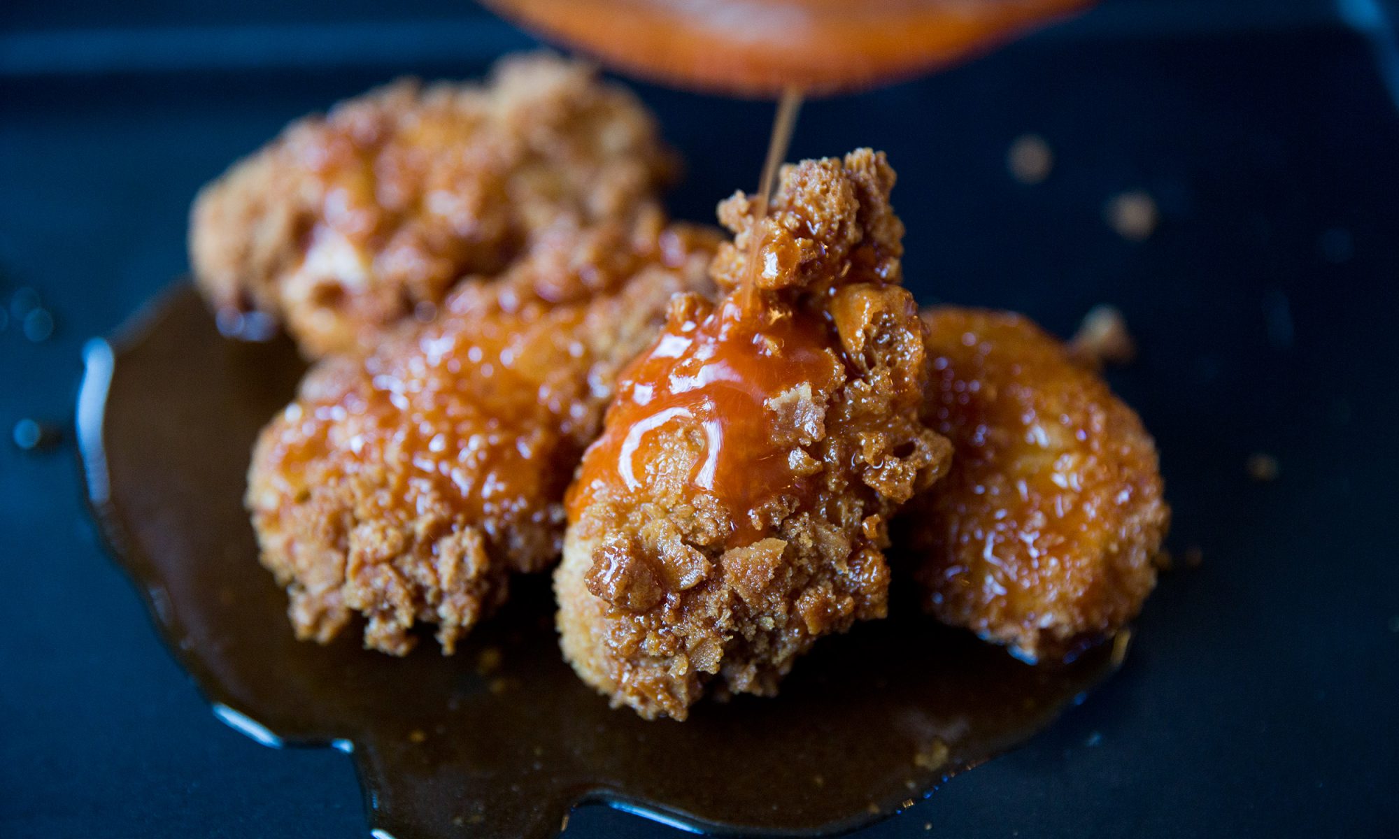 EC: Waffle-Crusted Buffalo Chicken Tenders with the Best Sauce Ever