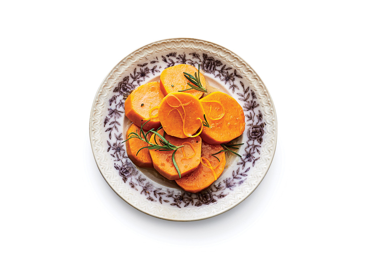 Candied Yams with Rosemary and Orange Zest