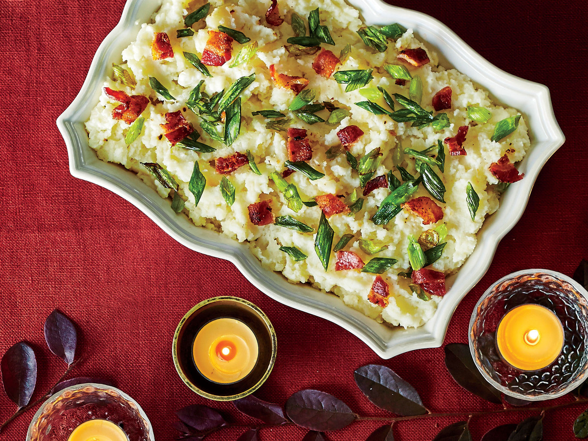 Mashed Potatoes with Bacon and Crispy Scallions