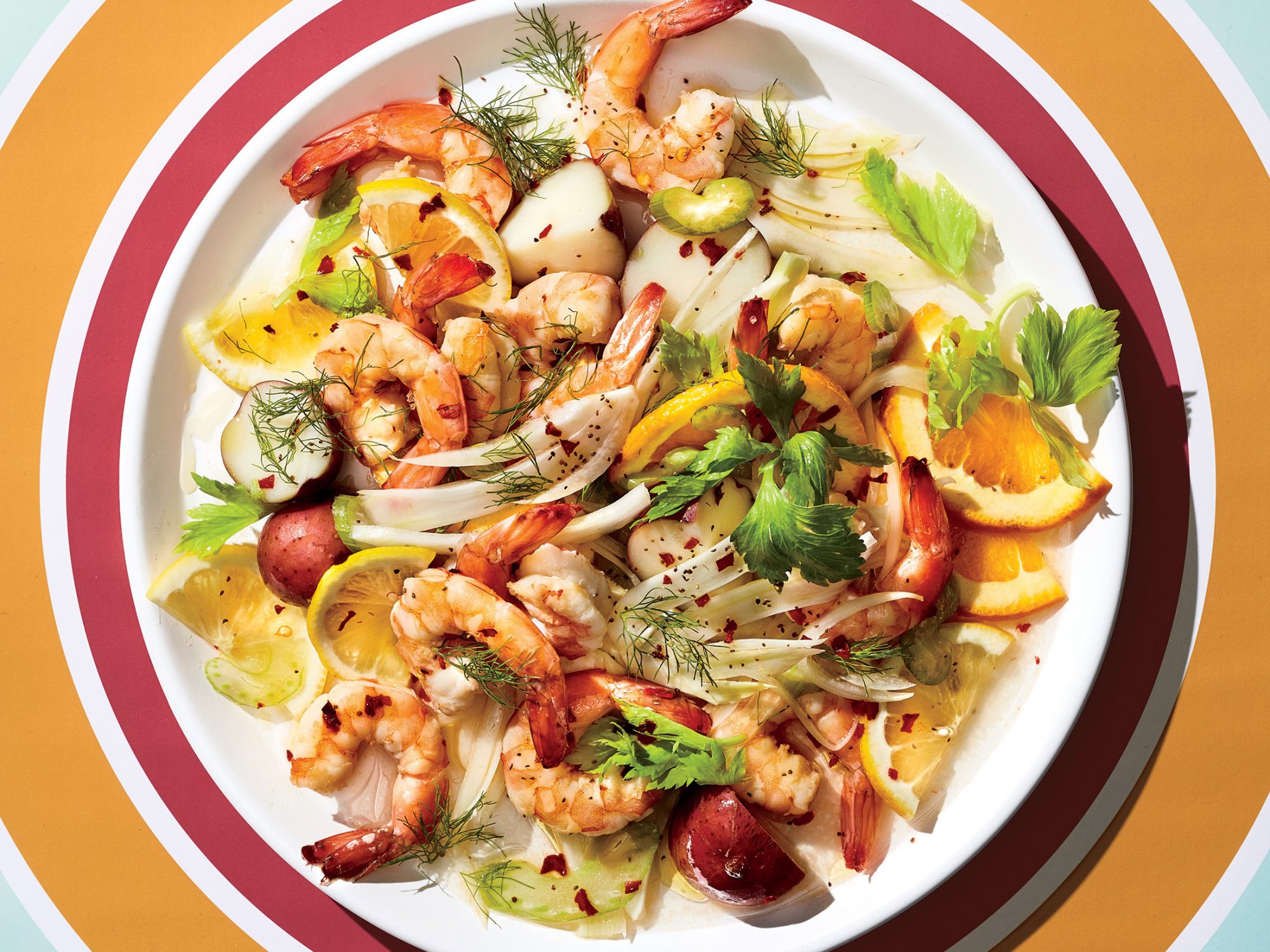Citrus-Pickled Shrimp with Fennel and Potatoes