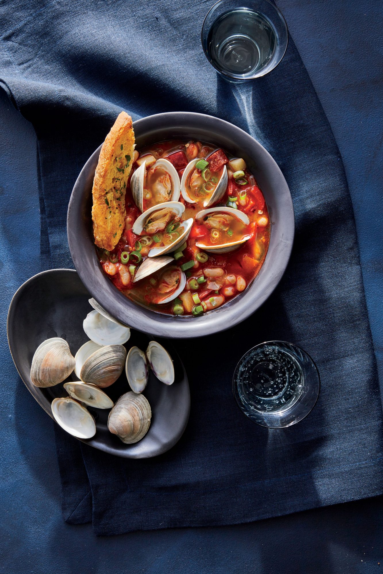 Spicy Clam, Chorizo, and White Bean Soup