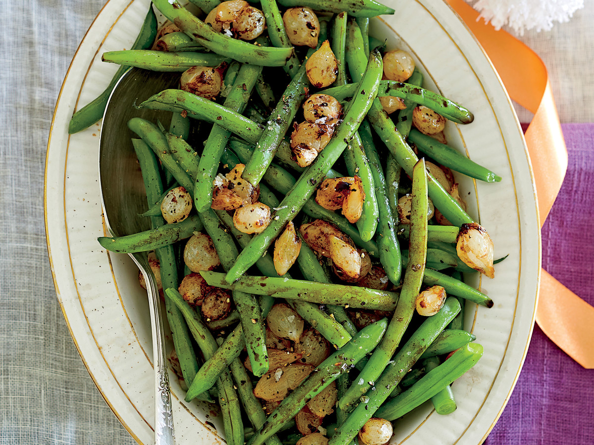 Balsamic Green Beans with Pearl Onions