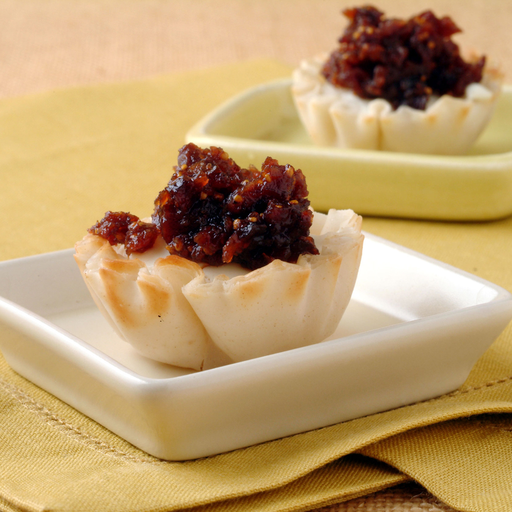 Goat Cheese Tarts with Lemon-Fig Compote 