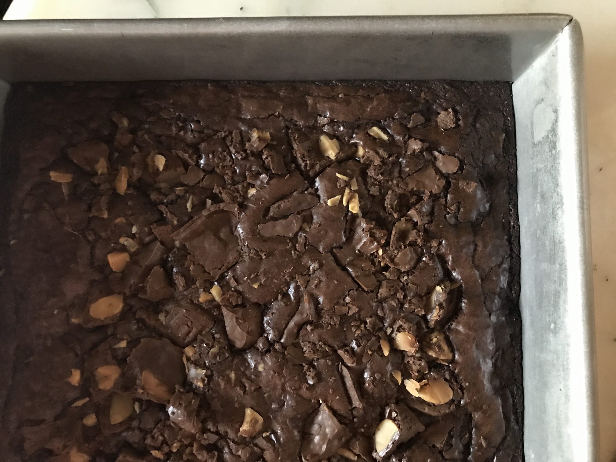 melted chocolate brownies image