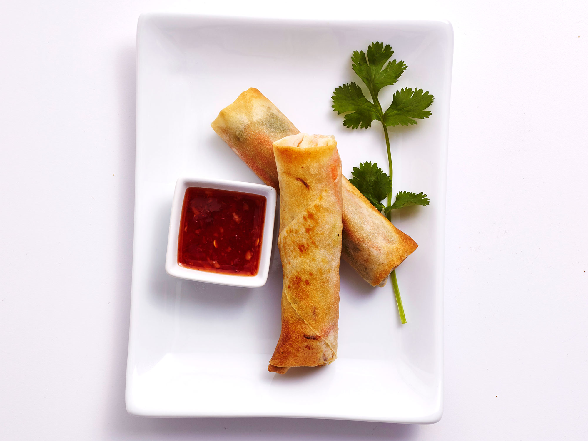 Air Fry These Shrimp Spring Rolls With Sweet Chili Sauce 