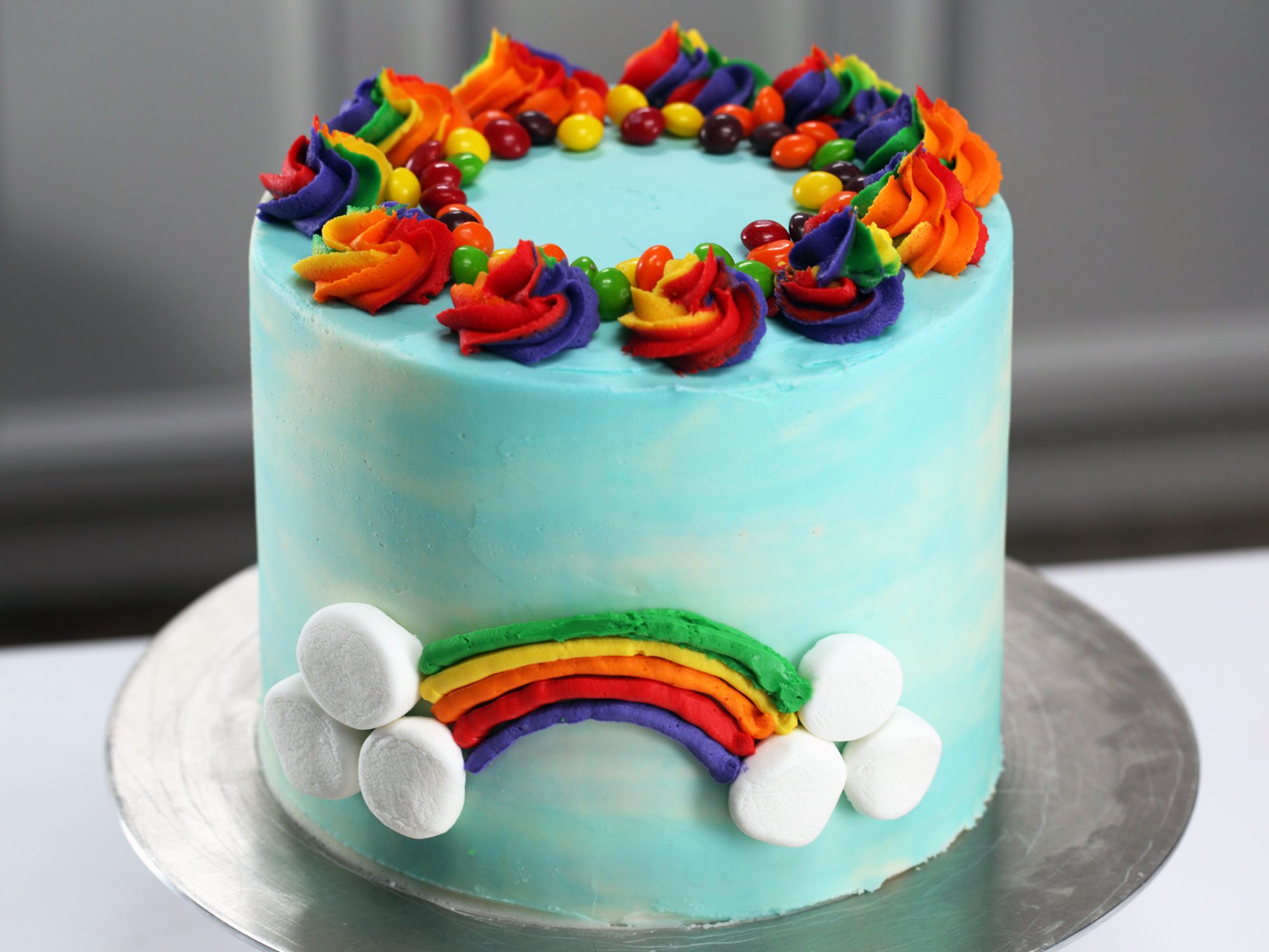 Skittles Rainbow Cake Recipe | MyRecipes