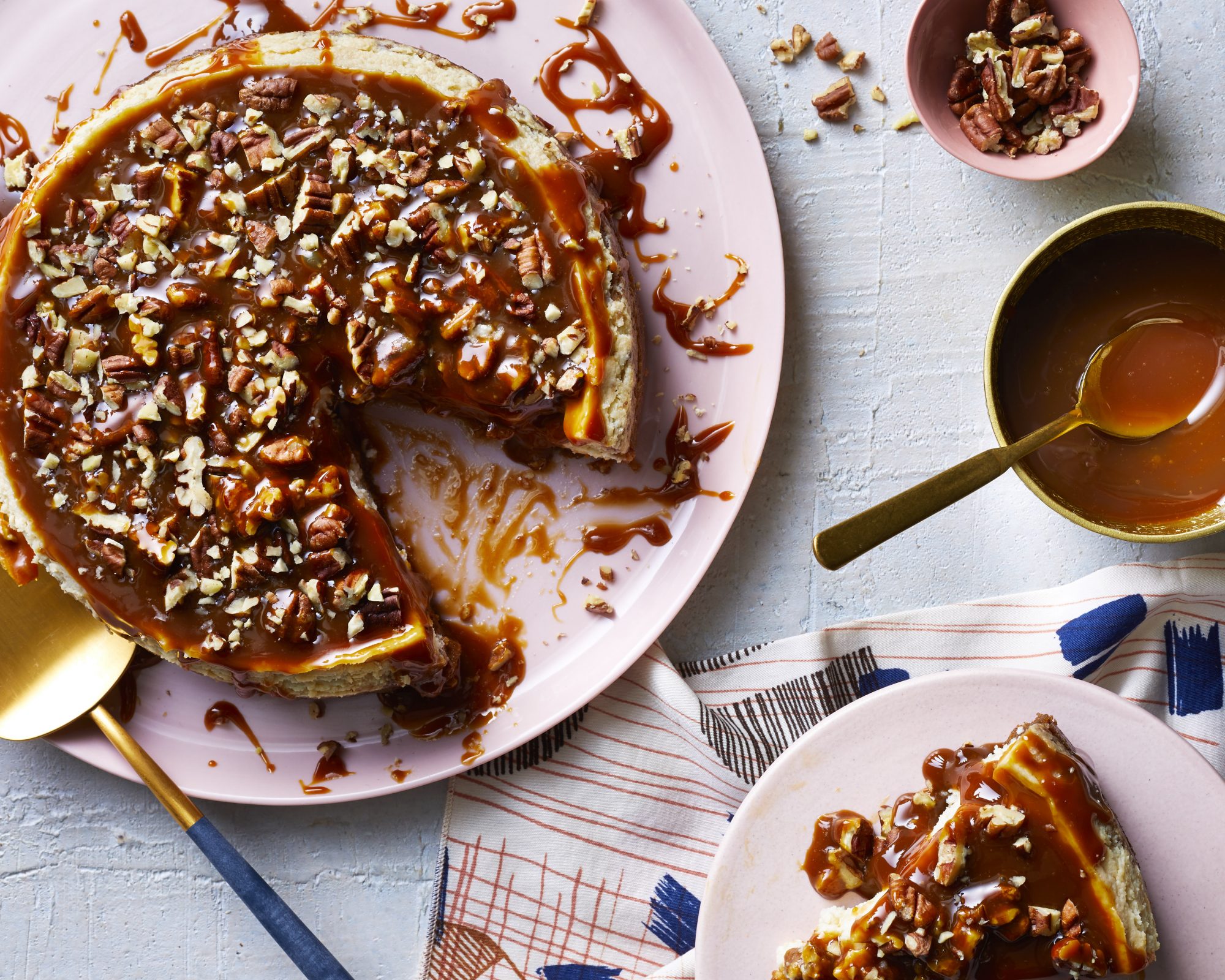 mr-Instant Pot Salted Caramel-Pecan Cheesecake image