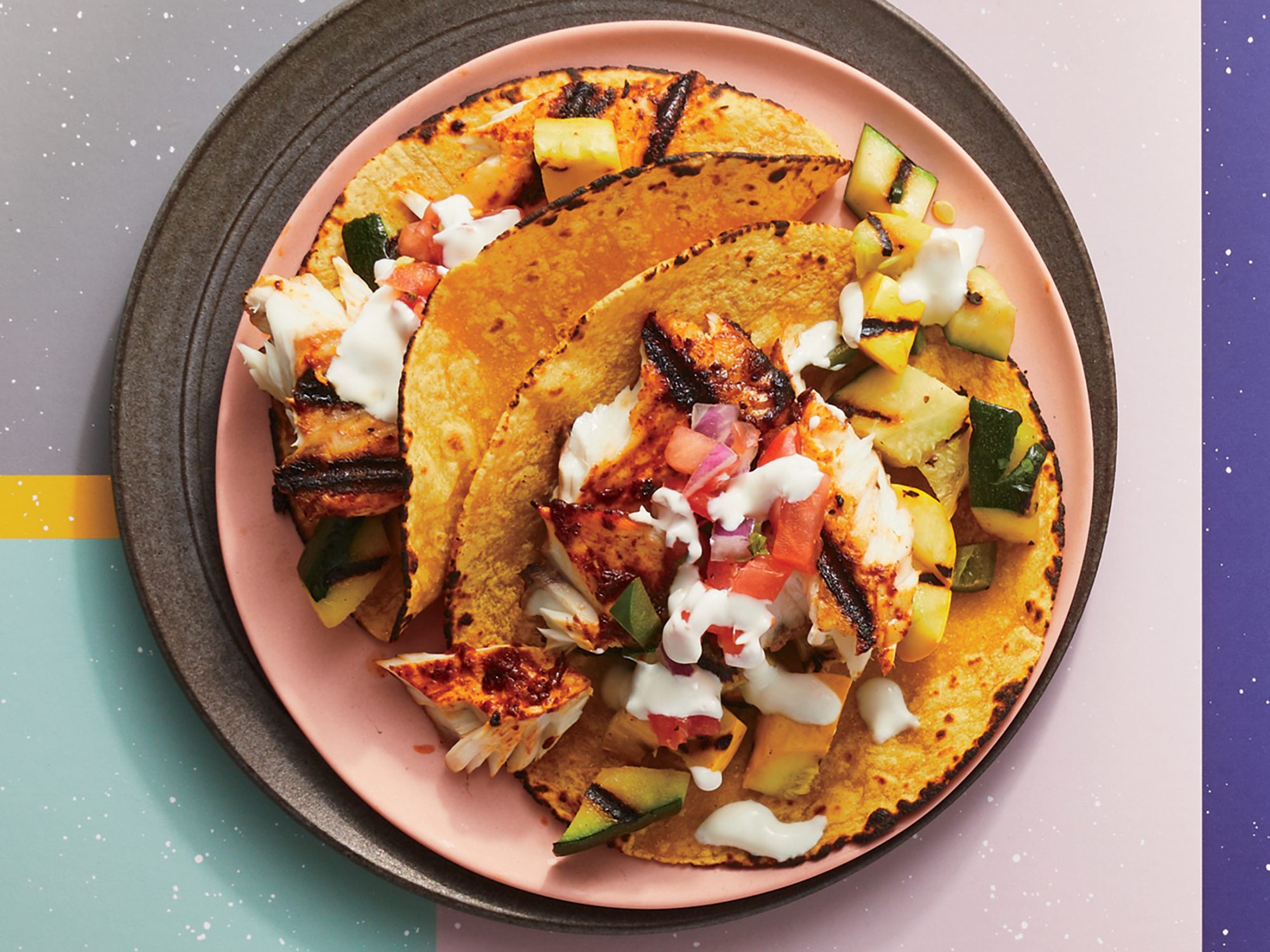 Tilapia and Summer Squash Tacos