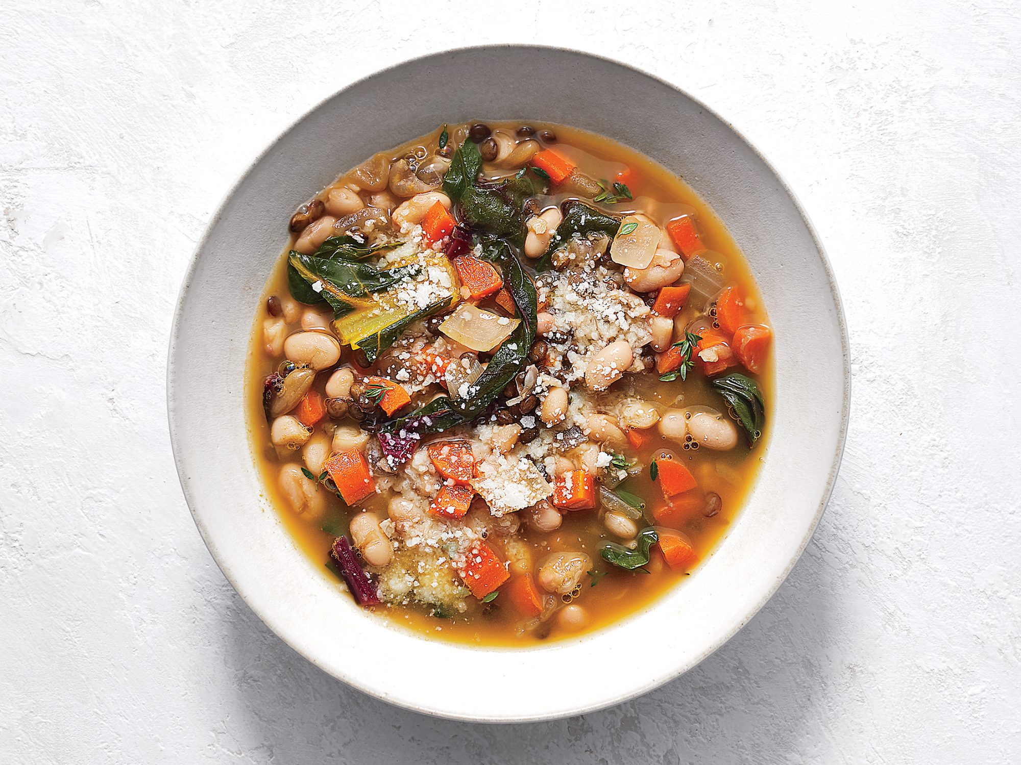 Tuscan White Bean and Lentil Soup