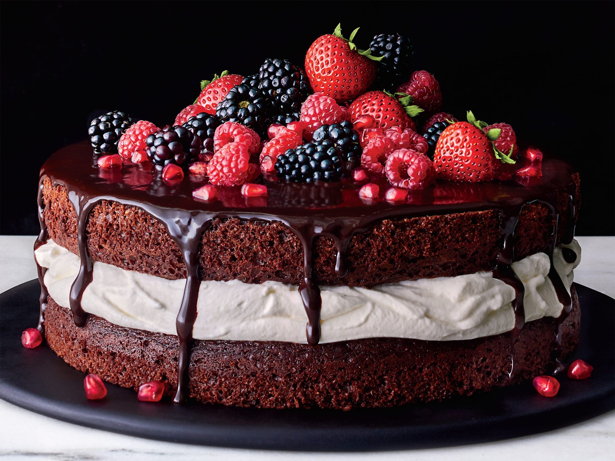 Chocolate-and-Cream Layer Cake
