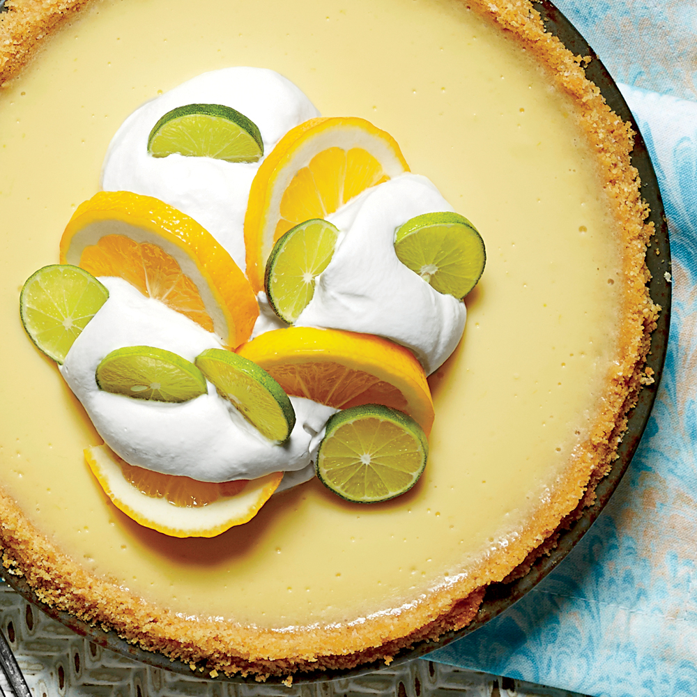 sl-Key Lime-Buttermilk Icebox Pie with Baked Buttery Cracker Crust Image