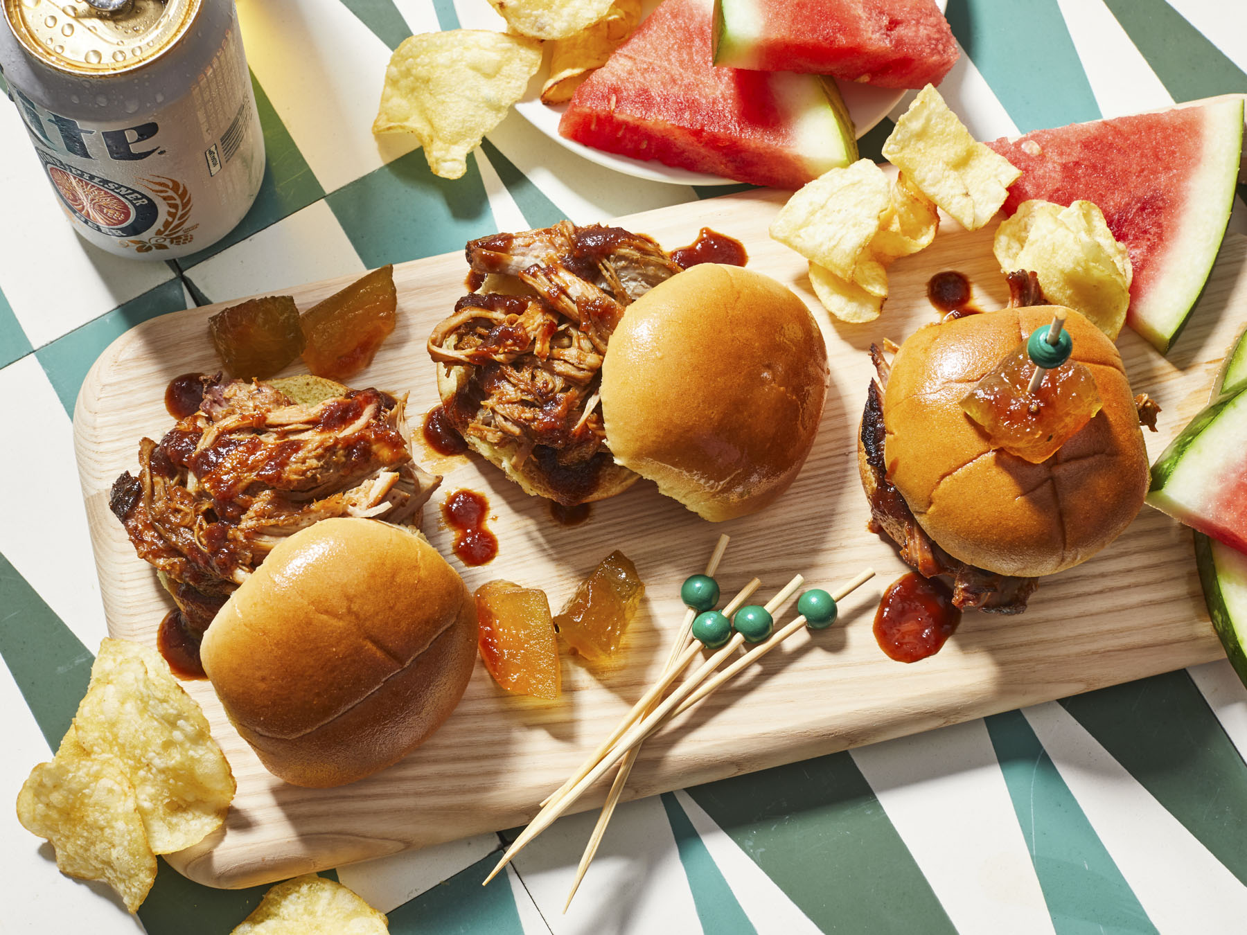 Instant Pot Pork Sliders with Watermelon Barbecue Sauce