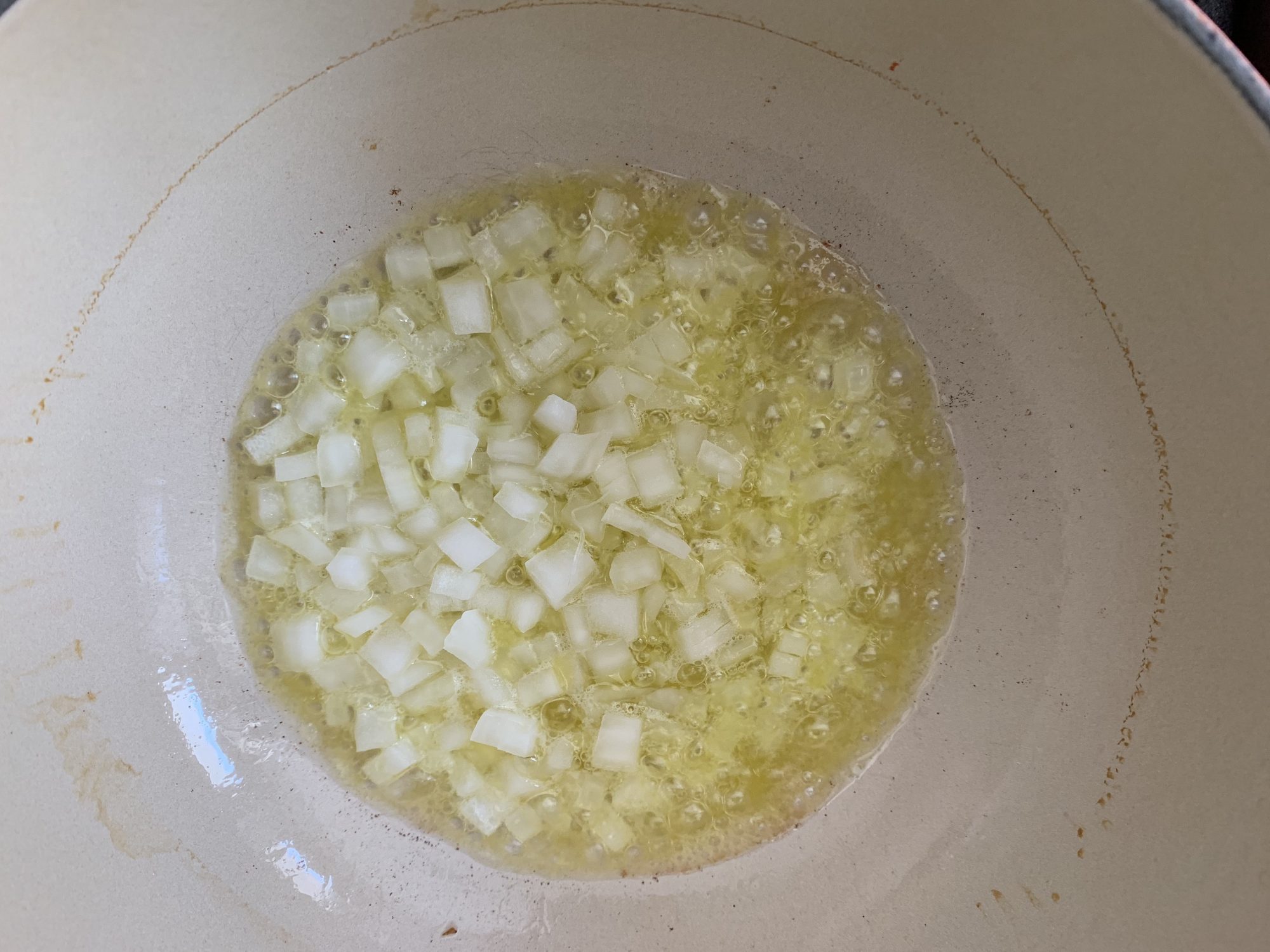 Risotto Making butter and onion