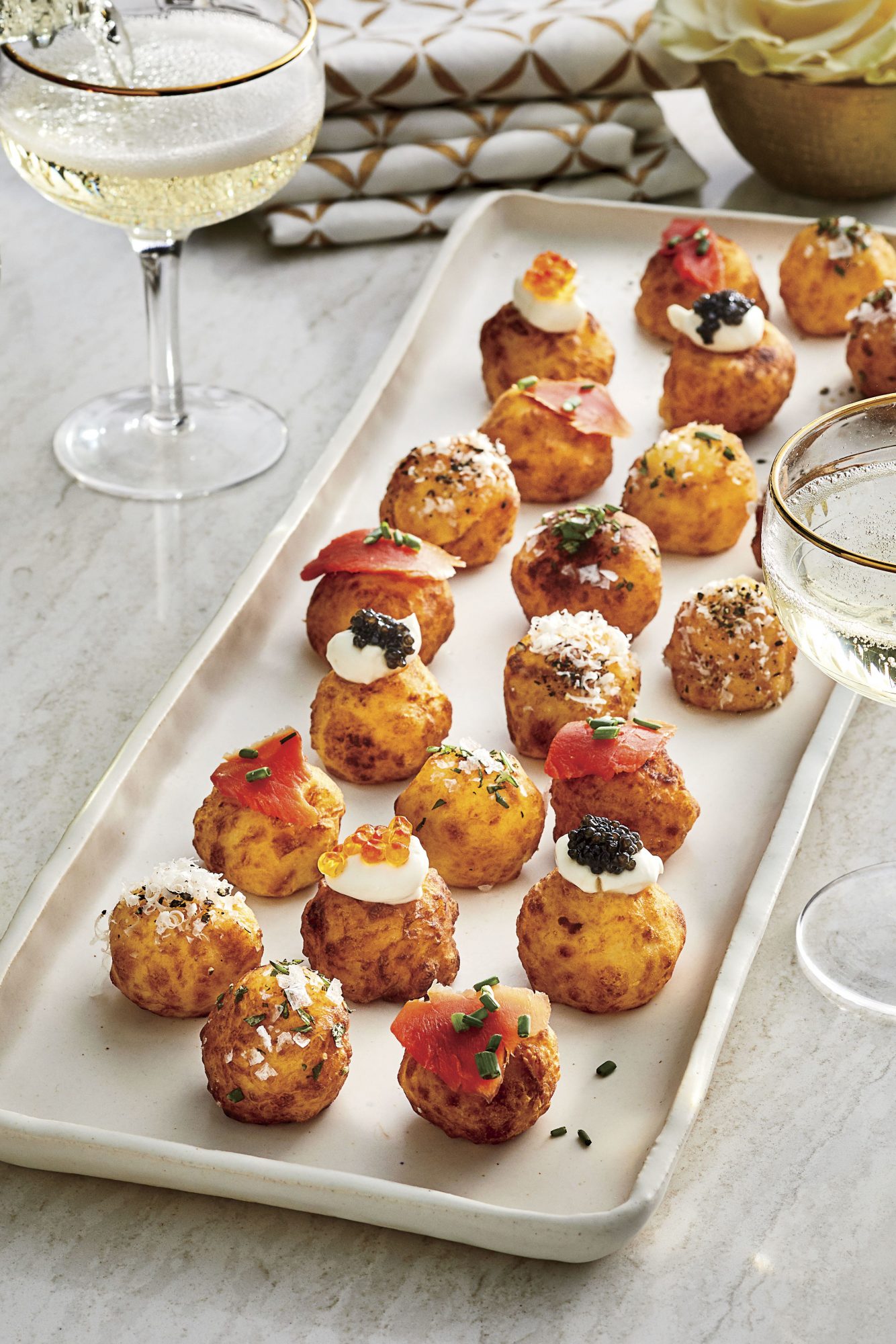 Potato Puffs with Toppings