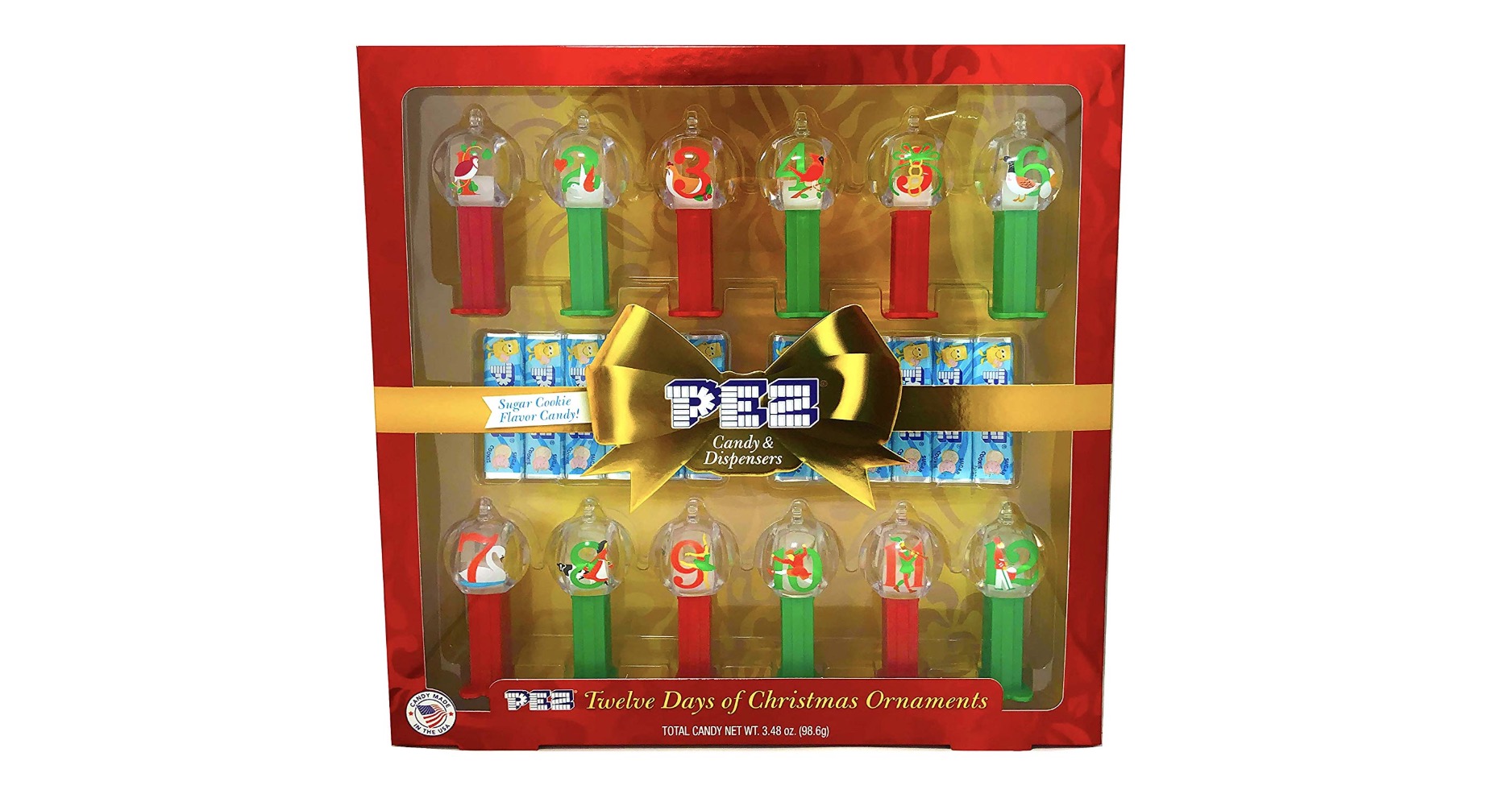 GRAPE PEZ Candy & Dispenser ANGEL Holiday NEW ON CARD with 3 Pkgs of PEZ Candy 