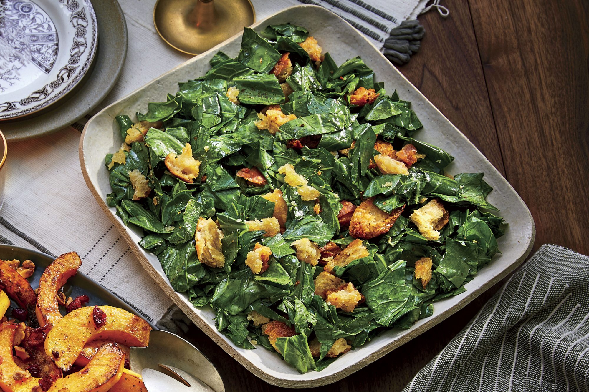 Collard Greens with Garlic and Sippets