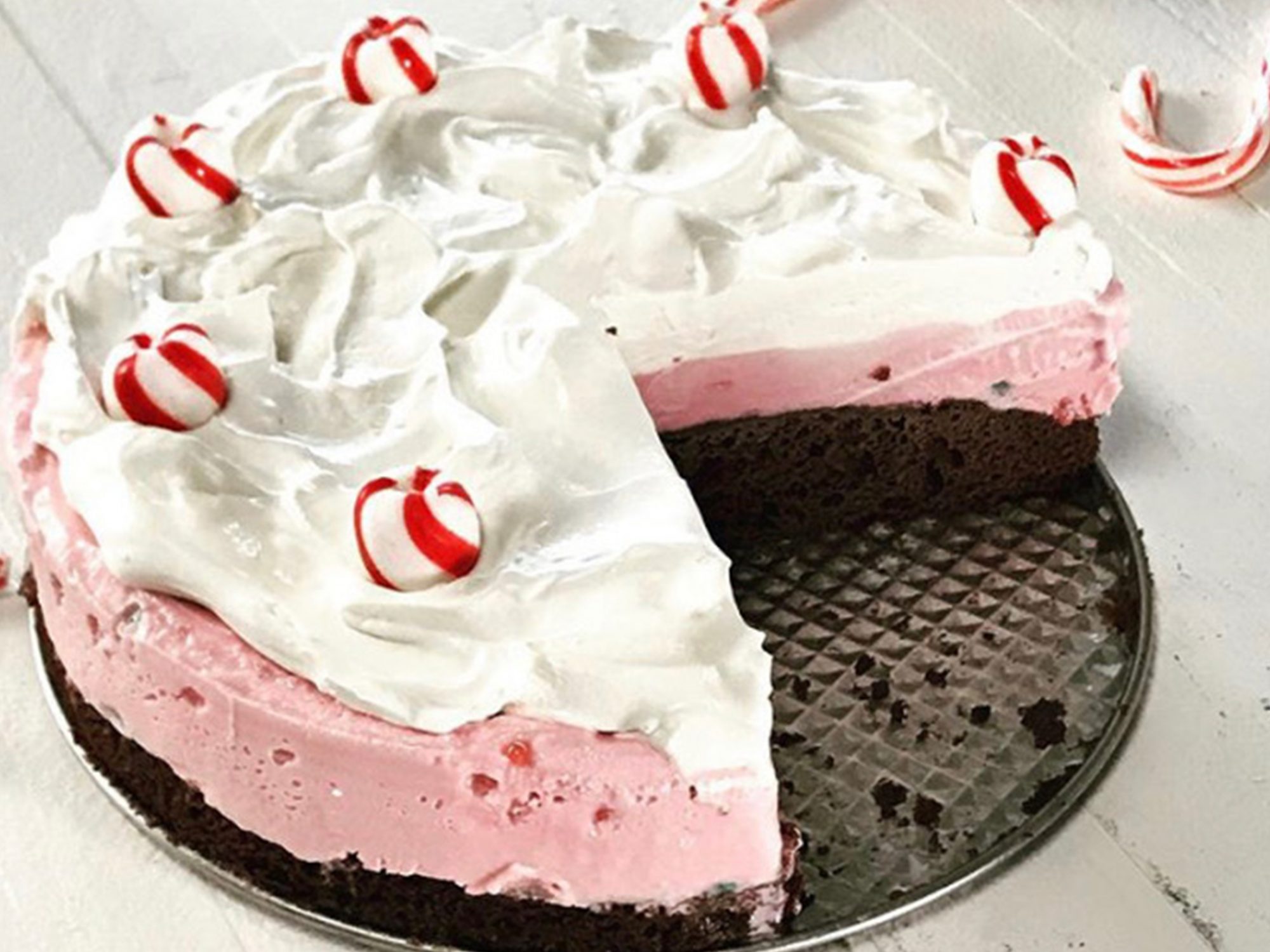 Peppermint Ice Cream Cake